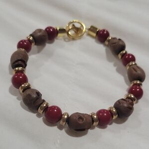 Wooden Skull Bracelet